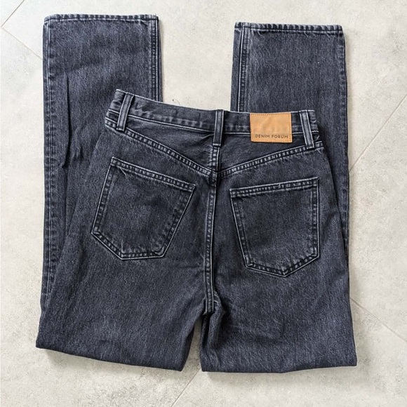 Denim Forum Aritzia Joni High Rise Loose Jeans Black Wash Size 26 30L - Picture 8 of 9